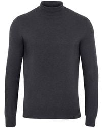 Paul James Knitwear - Ultra Fine Cotton Mock Turtle Neck Spencer Jumper - Lyst