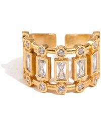 Ebru Jewelry - Radiant Majesty Diamond Adjustable Cuff Ring - Lyst