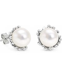 Unaloe - Ribes Earrings Sterling With Natural Pearl – Artisan Textured Jewelry - Lyst