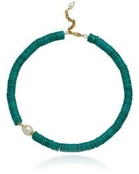 LINYA JEWELLERY - Alya Big Pearl Necklace - Lyst