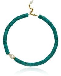 LINYA JEWELLERY - Alya Big Pearl Necklace - Lyst