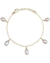 Kiri & Belle - Annalise Pearl Drop Charm Filled Bracelet - Lyst