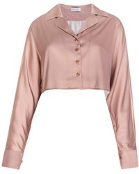 Circular Path - Crop Dolman Shirt -Taupe - Lyst