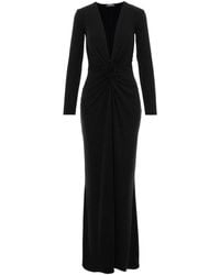 ROSERRY - Mallorca Lurex Jersey Maxi Dress With Fixed Rosette Detail - Lyst