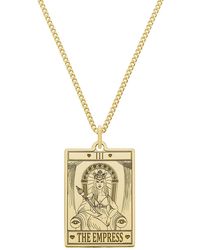 CarterGore - Medium 9ct 375 Gold "the Empress" Tarot Card Necklace - Lyst