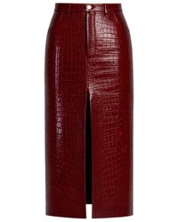 OSCARMORRIS - Croco Skirt - Lyst