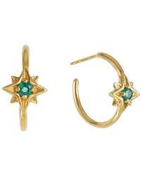 Charlotte's Web Jewellery - Guiding North Star Vermeil Hoop Earrings - Lyst