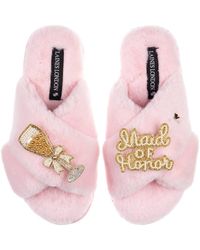 Laines London - Classic Laines Slippers With Maid Of Honor Brooches - Lyst