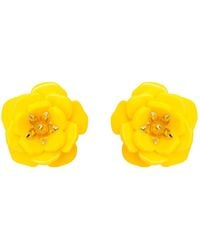 Gissa Bicalho - Handmade Acrylic Earring Open Rose - Lyst