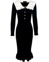 Chanel Joan Elkayam - Ruffled Detailed Knitted Dress - Lyst