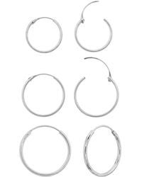 Spero London - Sterling Essential Hoop Earrings Set - Lyst