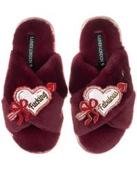 Laines London - Classic Laines Slippers With Fucking Fabulous Hearts Brooches - Lyst
