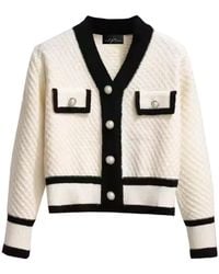 Chanel Joan Elkayam - Neutrals Wool Blend Knitted Classic Cardigan - Lyst