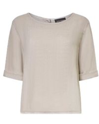 James Lakeland - Neutrals Back Buttoned Linen Top - Lyst