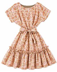 Miro Misljen - Floral Belted Drop Waist Midi Dress - Lyst