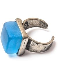 Smart Glass Jewelry - Recycled Sake Bottle Cube Ring Periwinkle - Lyst