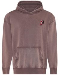 INGMARSON - Tape Measure Organic Cotton Embroidered Hoodie Mocha - Lyst