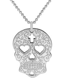 CarterGore - Large Sugar Skull Heart Eyes Pendant Necklace - Lyst