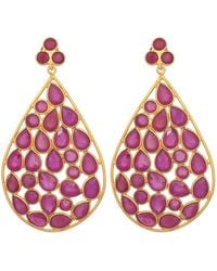 Opium Jewels - Dew Drop Jali Earrings - Lyst