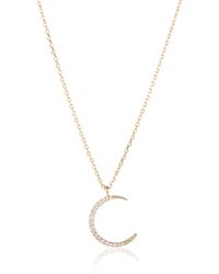 C.J.M - Sparkle Moon Necklace - Lyst
