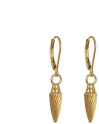 Edge Only - Spiral Drop Earrings 18Ct Vermeil - Lyst