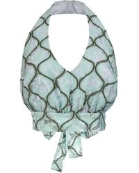 Andreeva - Mint Cross-Front Top - Lyst