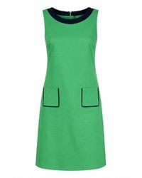 Conquista - Contrast-Trim Sleeveless Shift Dress - Lyst
