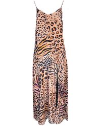 Any Old Iron - Neutrals Neutral Animal Long Dress - Lyst