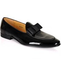 DAVID WEJ - Bradford Patent Belgian Bowtie Loafers – - Lyst