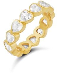 SHYMI - Heart Bezel-Set Eternity Band - Lyst