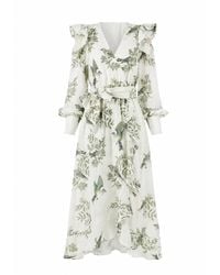 We Are Kindred - Maeve Linen Tie Front Midi Dress - Lyst