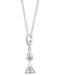 Lily Charmed - Sterling Chess Piece Charm Necklace - Lyst