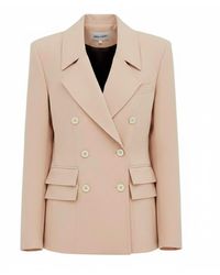 Julia Allert - Neutrals Classic Tailored Double-Breasted Blazer - Lyst