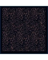 Artemis Muse - Leopard Print Cotton Scarf With Spots - Lyst