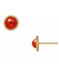 Heather Hawkins Jewelry - Royals Carnelian Gemstone Stud Earrings - Lyst