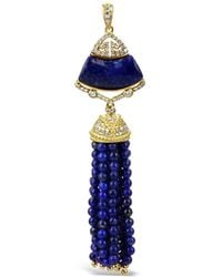 Bellus Domina - Sterling Lapis Lazuli Tassel Pendant - Lyst