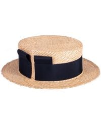 Sibi Hats - Neutrals Short Mountain Straw Boater Hat - Lyst