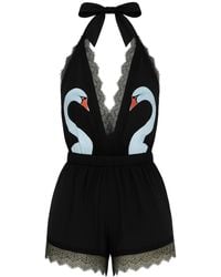 Noblesse Oblige - Swan Short Romper - Lyst