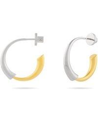 Meulien - And Bi-Color Double Arc Hoop Earrings - Lyst