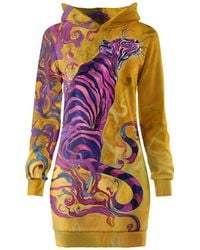 Aloha From Deer - Whisper Of The Tiger Oversize Hoodie Dress - Lyst