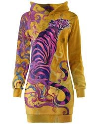 Aloha From Deer - Whisper Of The Tiger Oversize Hoodie Dress - Lyst