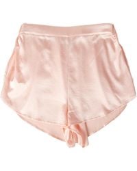 Soft Strokes Silk - Pure Mulberry Silk Petal Shorts, Mid-Waist, Silk Charmeuse - Lyst