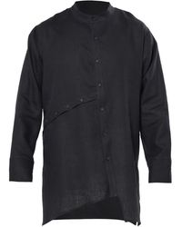 Metamorph - Neutrals Linen Asymmetric Shirt - Lyst