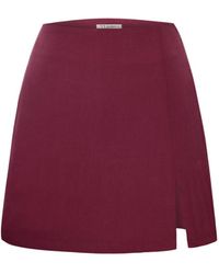 Thisisu Collection - Vera Skort – Burgundy - Lyst