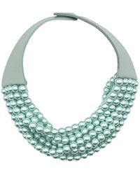 Fairchild Baldwin - Bella Glass Pearl Steel Aqua Necklace - Lyst