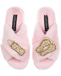 Laines London - Classic Laines Slippers With New Baby Brooches - Lyst
