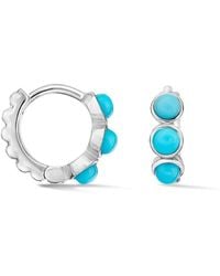 Dower & Hall - Small Azure Huggie Hoops - Lyst