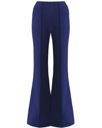 Solgo Atelier - Jessica Fit And Flare Crepe Pant With Pintuck Detail - Lyst