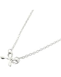 Harfi - Tiny Small Bow Tie Ribbon Sterling Necklace - Lyst