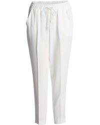 Conquista - Neutrals Ecru Crepe Pants By - Lyst